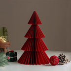 20/25/30Cm Mini Christmas Tree Ornament Paper Honeycomb Ball Folding Christmas Tree 3D Home Decoration Desktop Ornament
