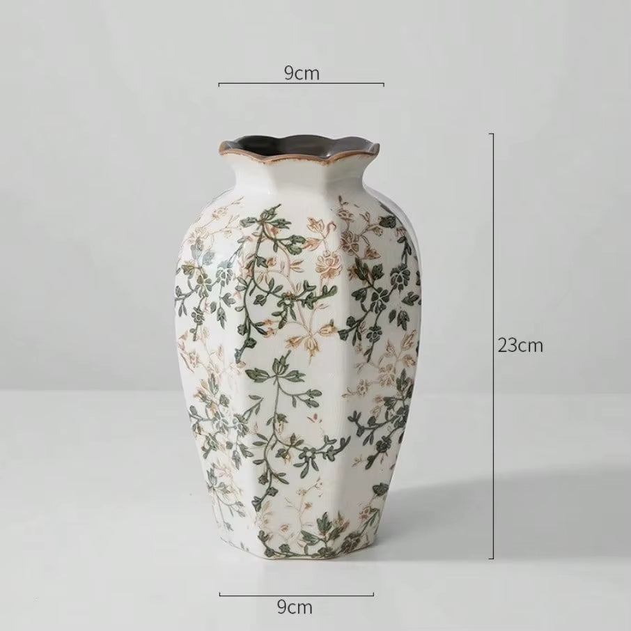 Ice Cracked Ceramic Vase Water Nourishing Flower Arrangement Dried Flower Gift Antique Blue Zen Home Decor Table Centerpiece