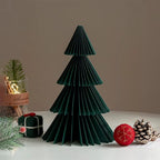 20/25/30Cm Mini Christmas Tree Ornament Paper Honeycomb Ball Folding Christmas Tree 3D Home Decoration Desktop Ornament