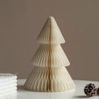 20/25/30Cm Mini Christmas Tree Ornament Paper Honeycomb Ball Folding Christmas Tree 3D Home Decoration Desktop Ornament