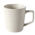 500ML Ceramics Mug Nordic Style High-Capacity Milk Coffee Mug Household Office Pratical Water Cup Solid Color Striped Decoration