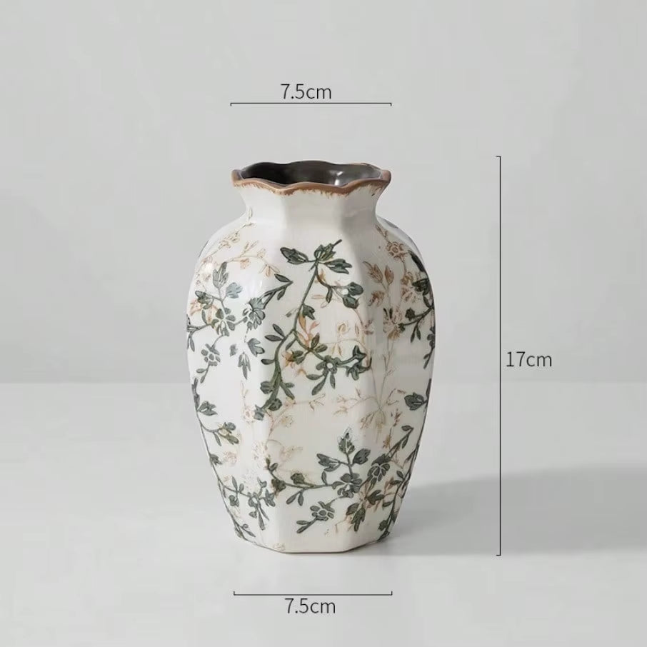 Ice Cracked Ceramic Vase Water Nourishing Flower Arrangement Dried Flower Gift Antique Blue Zen Home Decor Table Centerpiece
